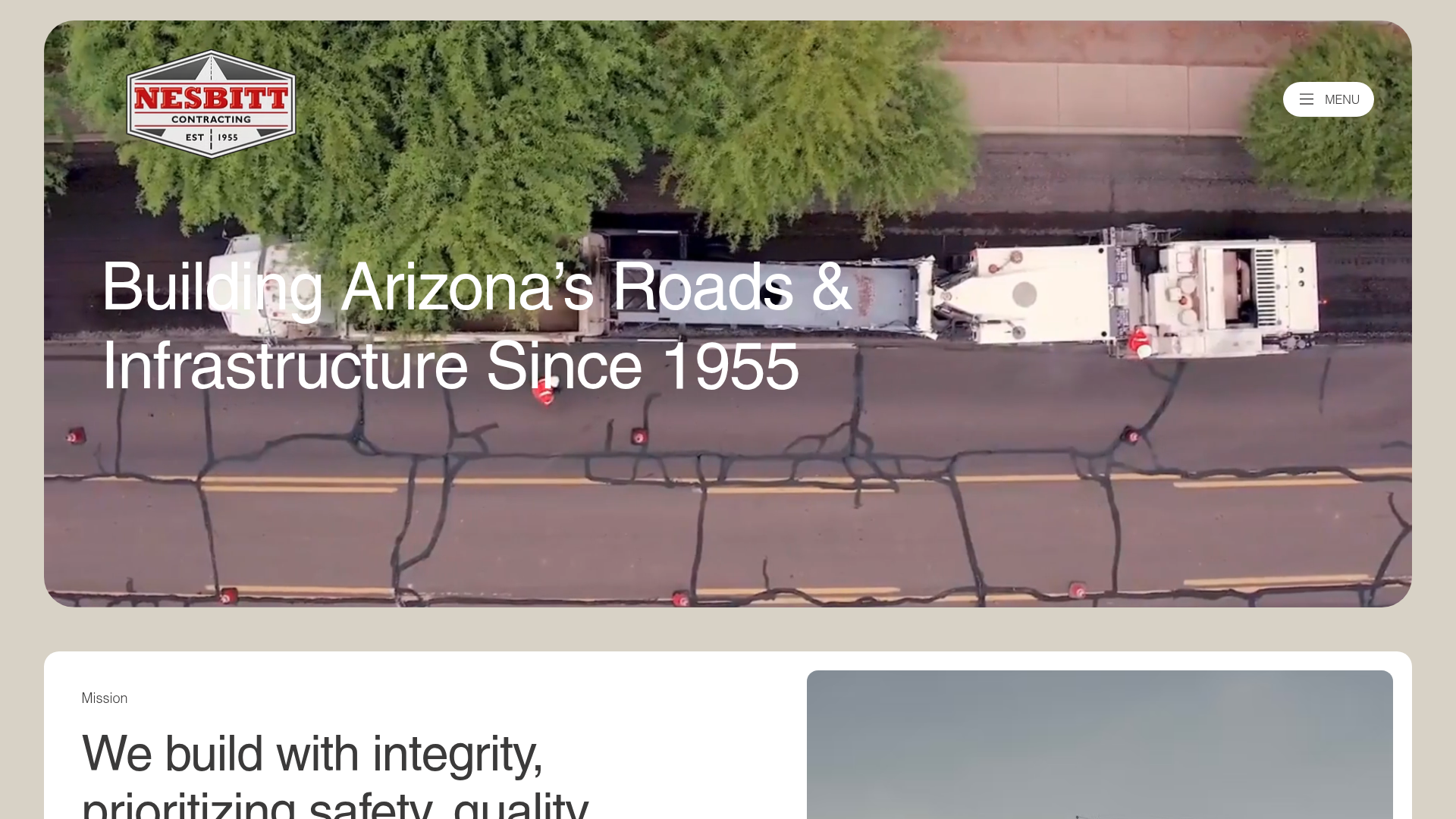 Nesbitt Contracting live website
